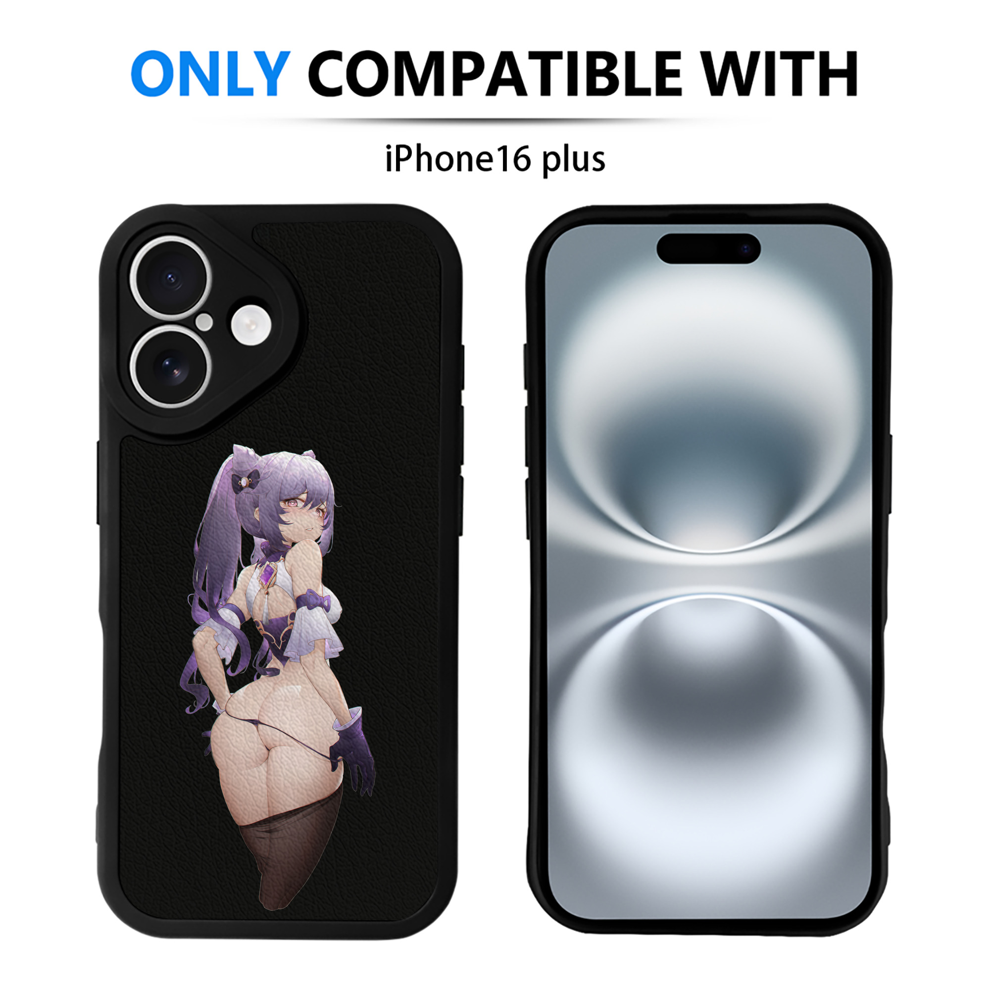 げんし神 刻晴 こくせい genshin Kokusei 【iPhone 16シリーズ対応】シリコンスマホケース（レザー調） 材質：シリコン